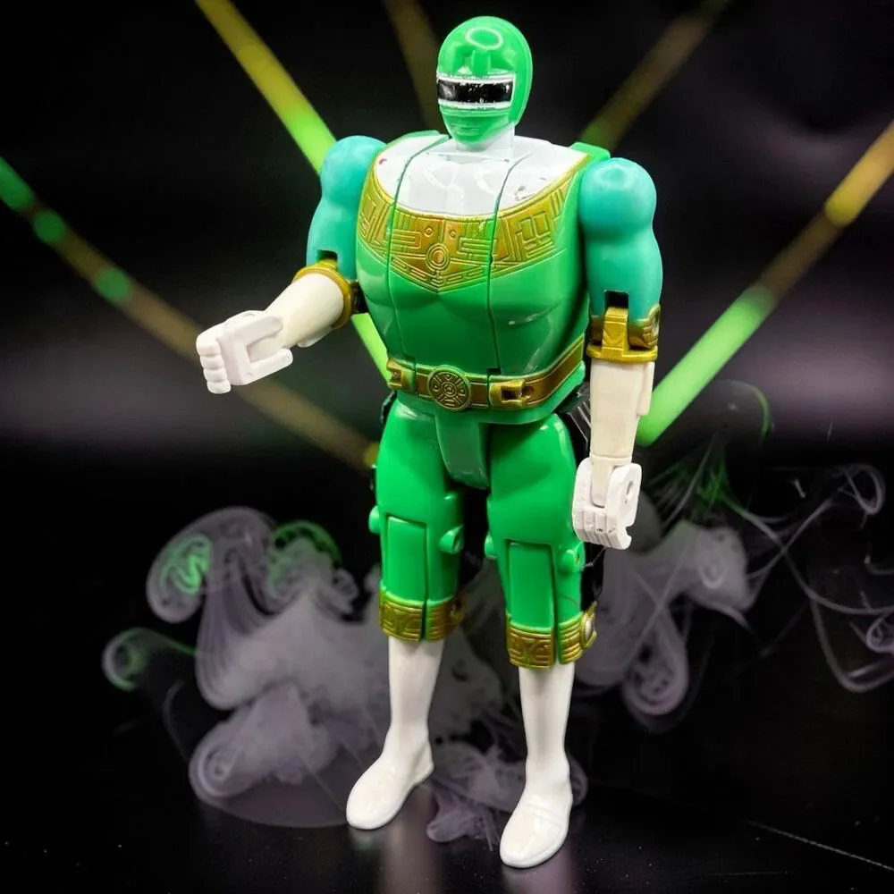 1996 Power Rangers Green Zeo Ranger IV Morphs Zeo Zord Bull Figure A67